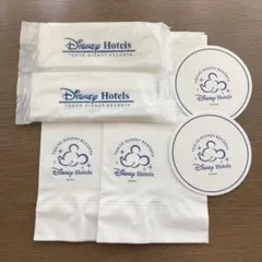ディズニーホテル アメニティ 【コースター,紙ナプキン,おしぼり3点セット】