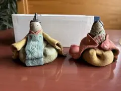 伝統的な雛人形 陶器製 多色