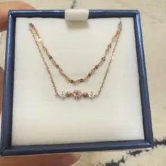み*り様 sale☆K10♡ネックレス ロードライトガーネットプチネックレス
