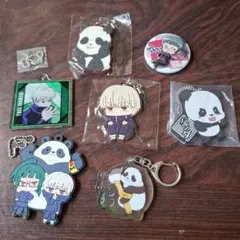 呪術廻戦 2年生 パンダ 狗巻棘 禪院真希 缶バッチ キーホルダーセット
