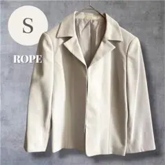 ロペ ROPE テーラードジャケット 7AR S相当 ライトグレー 前カン 上品のサムネイル
