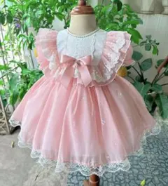 新品　ベビードレス　お食い初め　お宮参り　ロンパース　ワンピース　新生児　退院着