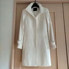 美品 BOSCH ボッシュ アンゴラ ウールコート上品 白 S サイズ36