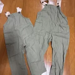 カーキ色オーバーオール ２枚セット