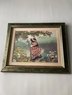 油絵 童画【荒井 美代子作品】現代童画会員・春季展会友賞・栃木芸術祭