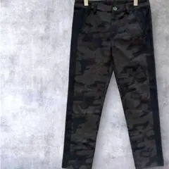 【Kaonカオン】極美品　迷彩柄パンツ　アンクル丈　カジュアル　黒系　36