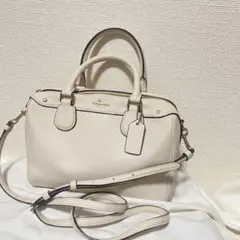 コーチ　2way ミニベネット　サッチェル ショルダーバッグ　coach 白のサムネイル