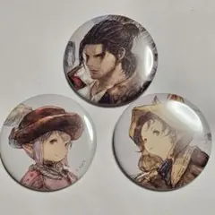 FF14 光の戦士の奇跡展 ヒロシ、タタル、クルル缶バッジセット