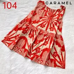 CARAMEL　フラワーワンピース　104　新品のサムネイル