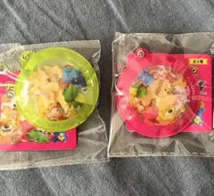 たべっ子どうぶつ　ＴＨＥ　ＭＯＶＩＥ　シャカシャカチャーム　緑　濃ピンク　セット
