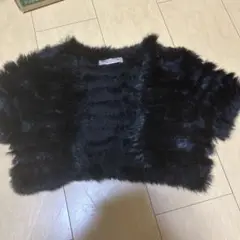 PROPORTION BODY DRESSING 黒ファーカーディガン