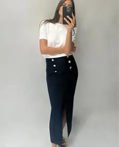 【新品】ZARA ロングスリットスカート