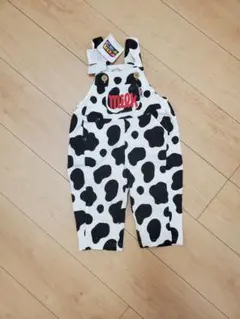 バースデイ　チロルチョコ　牛柄オーバーオール 80cm