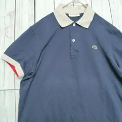 希少 フランス製 LACOSTE ラコステ ポロシャツ 半袖 ボーダー サイズ8