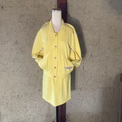 90年代ファッション イエローセットアップ　イタリア製