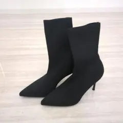 ソックスブーツ　ブラック22.5cm【新品未使用】