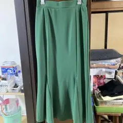 グリーン フレアスカート Lサイズ
