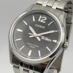 稼働 CASIO MTP-1335 腕時計 黒文字盤 デイデイト - メルカリ