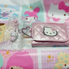 サンリオ　キティ　ミニキルトシリーズ　コインパース　シークレットキーホルダー