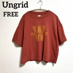 【Ungrid】MANITOWOC カレッジロゴプリントTシャツ テラコッタ Fのサムネイル