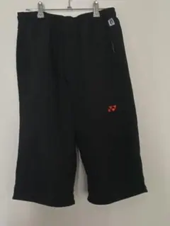 NTT東日本バドミントン YONEX パンツ ブラック/ロゴオレンジ