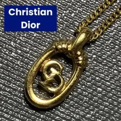 Christian Dior ディオール ロゴ オーバル ネックレス ゴールドのサムネイル