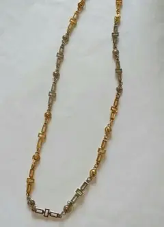 イタリア購入品　バイカラー　ロングネックレス