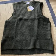 最終価格❗️チャオパニック メランジニットクルーネックサイドスリットベスト