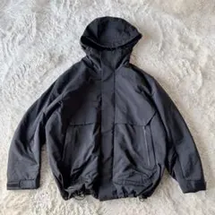 美品UNIQLO＋J ハイブリッドダウンオーバーサイズパーカ M ダークグレー