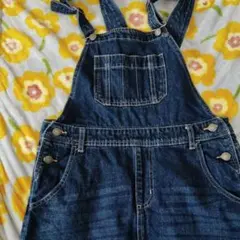 ダークブルー デニムオーバーオール