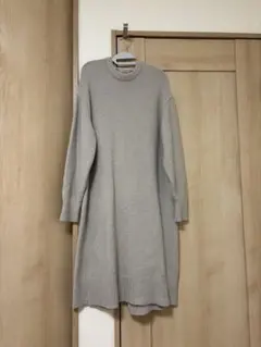 Mila Owen グレー 長袖 ニットワンピース