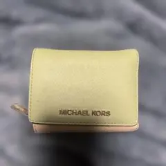 MICHAEL KORS 三つ折り財布 ライトグリーン/ベージュ