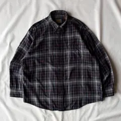 90s ST.JOHN’S BAY flannel shirt BLK