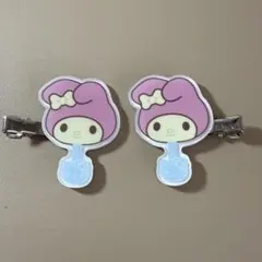 マイメロディ サンリオ チョコレート ヘアクリップ 2個セット 前髪クリップ