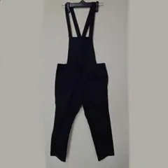 サロペット ブラック 裏地ストライプ Ehyphen world gallery