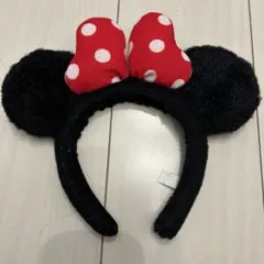 ミニーマウス カチューシャ 赤い水玉リボン ディズニー