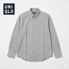 UNIQLO グレー ボタンカッターシャツ コットン100% 綿