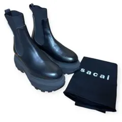 未使用品✨ sacai サカイ サイドゴアブーツ ブラック レザー - メルカリ