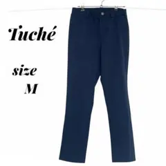 【未使用】Tuché トゥシェ ハイストレッチパンツ 綿混 M ネイビーのサムネイル
