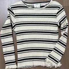 ストライプ柄 長袖カットソー ZARA 98