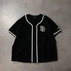GQ3470◇Subciety : ベースボールシャツ◇M◇黒 サブサエティー