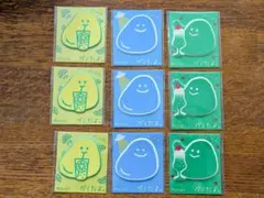 カラフルキャラクターステッカー9枚セット