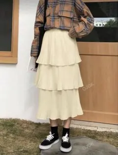 フリルスカート ロングスカート