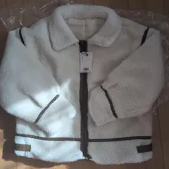 新品タグ付きmoment＋レザーパイピングステンカラージャケット開封済