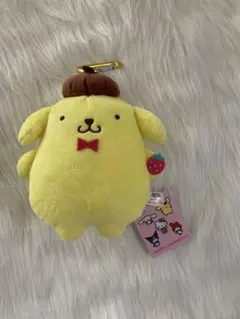 ポムポムプリン カラビナ付き　がま口 ぬいぐるみ