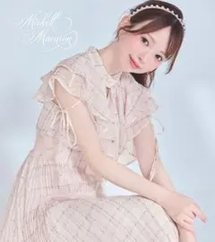 ケープリボンワンピース　ミシェルマカロン