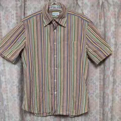 お値下げ中】SHIRT WORKS 半袖 ストライプ シャツ - メルカリ