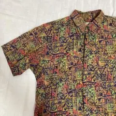 【ビンテージ】総柄　古着　シャツ　pataloha　polo