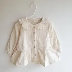 teteatete テータテートアイボリー 襟つきブラウス 90cm