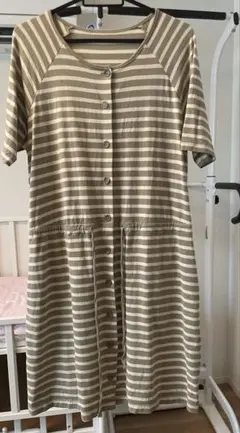 【M〜Lサイズ】ベルメゾン　マタニティパジャマ　半袖　ワンピース　前開き